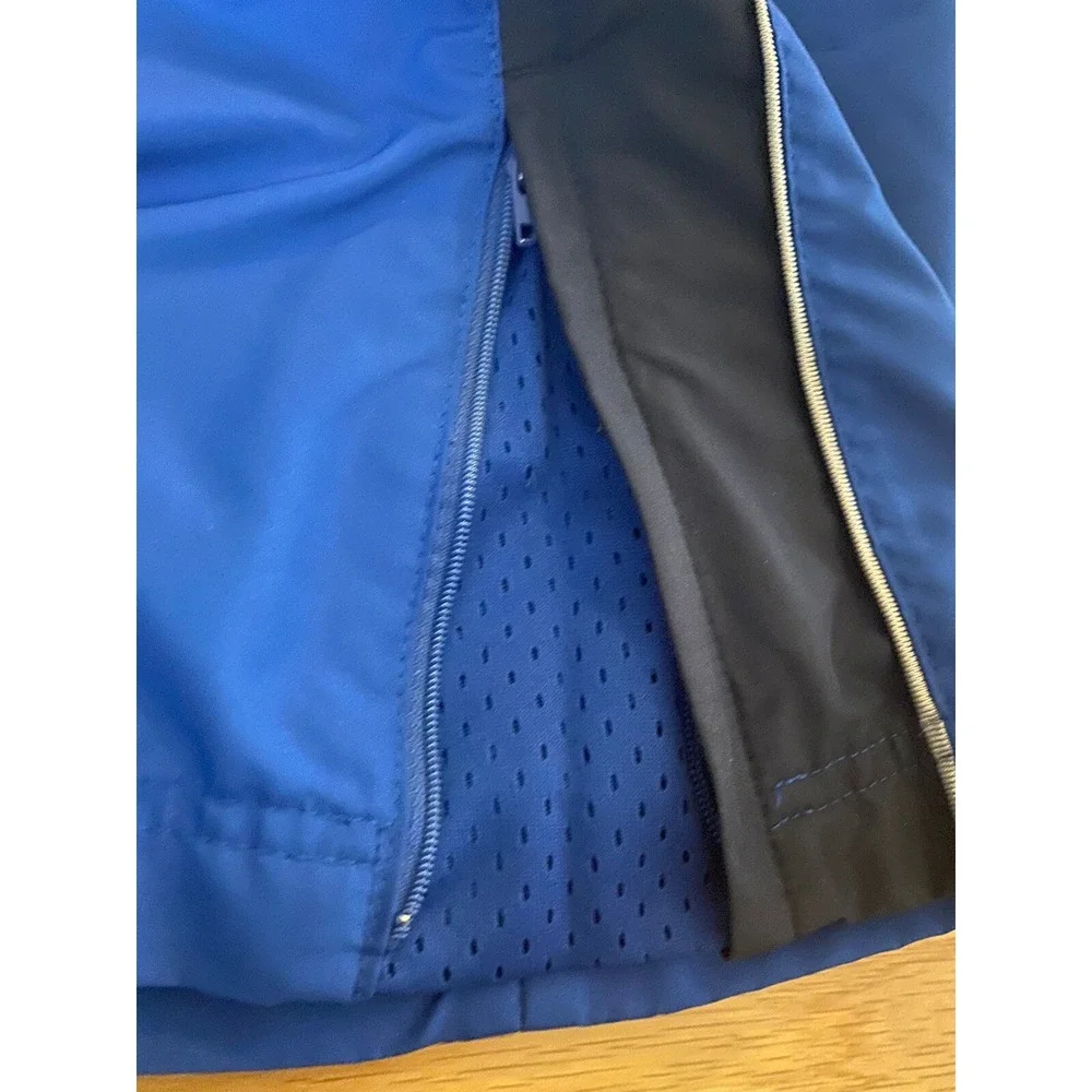 Old Navy Boys SZ LRG Blue White Ankle Zip Pants White Stripe Basketball Pants